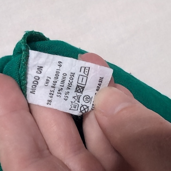 Modo On Spruce Green Linen Blend Sleeveless Crop Top Size Extra Small - Picture 4 of 5